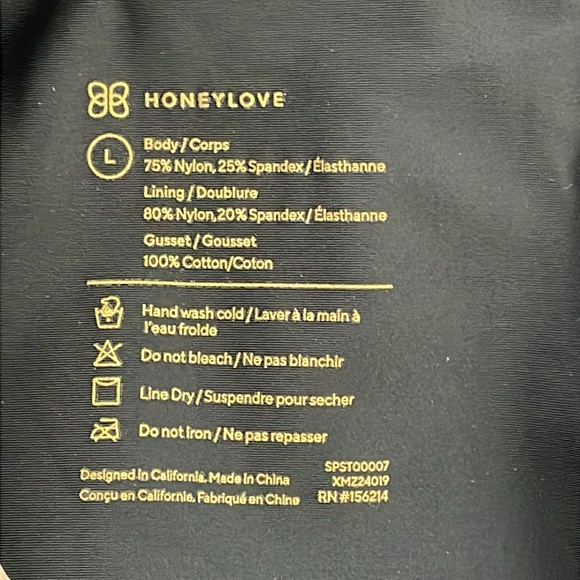 New Honeylove SuperPower Mid Rise Compression Shapewear Shorts Runway Sz L - Picture 9 of 11